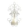 Accent Plus Romantic Ivory Scrolled Iron Wall Sconce