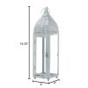 Accent Plus Silver Moroccan-Style Candle Lantern - 15 inches