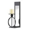 Accent Plus Half-Circle Mirrored Candle Sconce