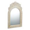 Accent Plus Wood Antique-Look Arch-Top Wall Mirror - Ivory