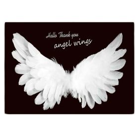 Angel Wing Backdrop Wall Hanging Tapestry Dormitory Bedroom Bedside Hanging Wall Art Decor Photography Props, Black 59x43 inch