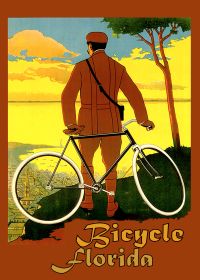 Visit Florida Bike Travel Poster