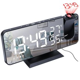 7.5In Mirror LED Digital Alarm Clock W/ Dual Alarms 4 Dimmer 12/24 Hour