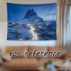 Snowy Mountain Nightscape Tapestry Landscape Room Wall Tapestry Bedroom Backdrop Living Room Tapestry, 43x59 inch