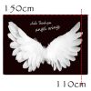 Angel Wing Backdrop Wall Hanging Tapestry Dormitory Bedroom Bedside Hanging Wall Art Decor Photography Props, Black 59x43 inch