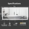 [ONLY FOR PICKUP] LED Bathroom Mirror with Lights 72x36 inch, Backlit and Front Lit, Anti-Fog, Shatter-Proof, 3 Colors, Memory, Dimmable Lighted Bathr