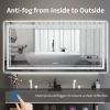 [ONLY FOR PICKUP] LED Bathroom Mirror with Lights 72x36 inch, Backlit and Front Lit, Anti-Fog, Shatter-Proof, 3 Colors, Memory, Dimmable Lighted Bathr