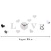 LOVE Lettered Acrylic Wall Clock Living Room Mirror Wall Sticker Diy Decoration