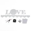 LOVE Lettered Acrylic Wall Clock Living Room Mirror Wall Sticker Diy Decoration