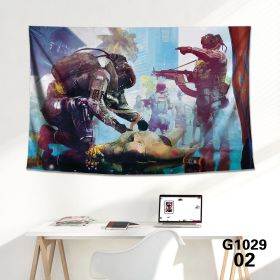 Game background cloth tapestry wall cloth tapestry decoration canvas (Color: 2Style, size: 150x100cm)