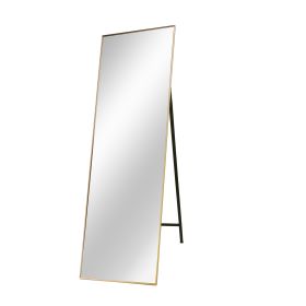 Full Length Mirror Standing 65''x22'' for Bedroom with Aluminum Frame;  Large Full Body Floor Mirror Wall Hanging or Leaning Modern Decor for Dressing (Color: Gold)