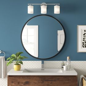 Round Wall Mirror, Round Bathroom Mirror, Circle Mirrors 36" x 36" for Wall, Living Room, Bedroom, Vanity, Entryway, Hallway (Color: Black, Material: Aluminum alloy)