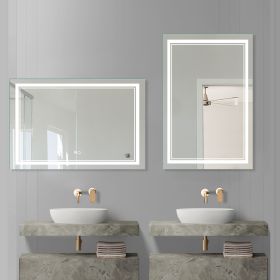 Lighted Wall Mounted Bathroom / Vanity Mirror (Material: Glass, size: 35"*24")