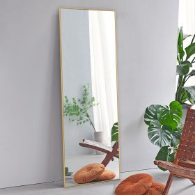 Modern and Contemporary Thin Frame Wall Mirror (Color: Gold,59"*20")