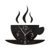 Crystal Stereo Wall Sticker Mirror Wall Sticker Coffee Cup Wall Clock