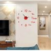 3D Wall Clock Luminous Frameless Wall Clocks DIY Digital Clock Wall Stickers Silent Clock for Home Living Room Office Wall Decor