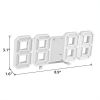 3D LED Display Digital Clock 12/24 Hour Nightlight Watch USB Alarm Clock Home