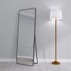 Full-Length Mirror 63"x20", Round Corner Aluminum Alloy Frame Floor Full Body Large Mirror, Stand or Leaning Against Wall for Living Room or Bedroom