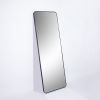 Full-Length Mirror 63"x20", Round Corner Aluminum Alloy Frame Floor Full Body Large Mirror, Stand or Leaning Against Wall for Living Room or Bedroom