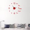 3D Wall Clock Luminous Frameless Wall Clocks DIY Digital Clock Wall Stickers Silent Clock for Home Living Room Office Wall Decor