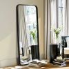 Full-Length Mirror 63"x20", Round Corner Aluminum Alloy Frame Floor Full Body Large Mirror, Stand or Leaning Against Wall for Living Room or Bedroom