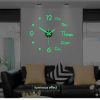 3D Wall Clock Luminous Frameless Wall Clocks DIY Digital Clock Wall Stickers Silent Clock for Home Living Room Office Wall Decor