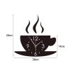 Crystal Stereo Wall Sticker Mirror Wall Sticker Coffee Cup Wall Clock