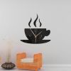 Crystal Stereo Wall Sticker Mirror Wall Sticker Coffee Cup Wall Clock