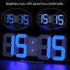 3D LED Display Digital Clock 12/24 Hour Nightlight Watch USB Alarm Clock Home