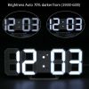 3D LED Display Digital Clock 12/24 Hour Nightlight Watch USB Alarm Clock Home